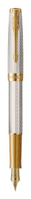 F 534 Mistral GT Ручка перьевая Parker Sonnet Premium (2119792) серебро 925 пробы 16.5г F золото 18K черные чернила подарочная коробка